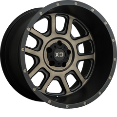 XD 20x9 XD828 Delta Matte Black w/ Dark Tint Clear -12mm