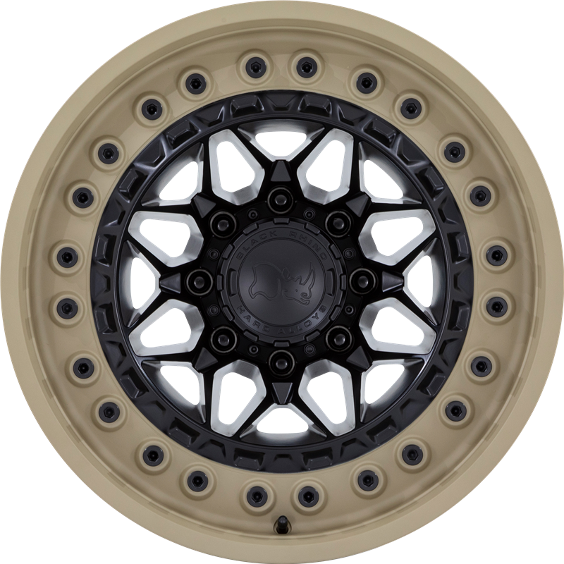 Black Rhino 18x9 Alpha Matte Black w/ Sand Lip +20mm