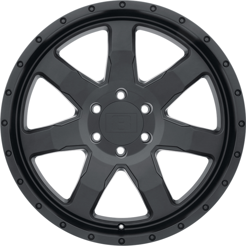 Level 8 17x8.5 Slam Matte Black -6mm