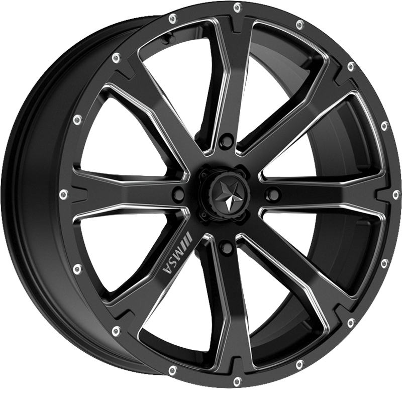 MSA Offroad Wheels 20x7 M42 Bounty Satin Black Milled +10mm