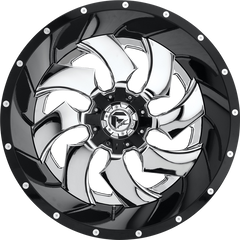 Fuel 20x9 D240 Cleaver Chrome Face w/ Gloss Black Lip +1mm