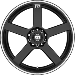 Motegi Racing 17x7 MR116 FS5 Gloss Black w/ Machined Flange +40mm