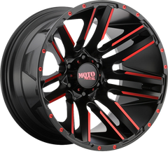 Moto Metal 20x12 MO978 Razor Satin Black Machined w/ Red Tint -44mm