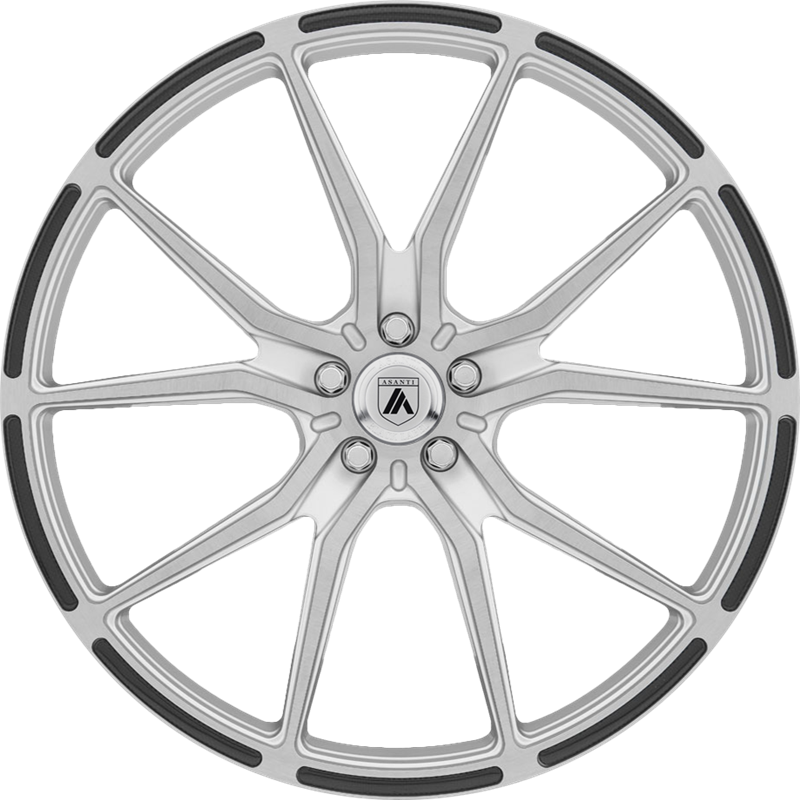 Asanti 20x10.5 ABL-13 Vega Brushed Silver w/ Carbon Fiber Insert +37mm