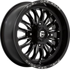 Fuel UTV 18x7 D821 Arc Gloss Black Milled +13mm