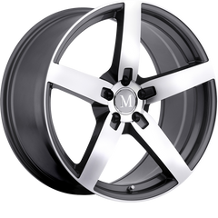 Mandrus 17x9 Arrow Gunmetal w/ Mirror Cut Face +50mm