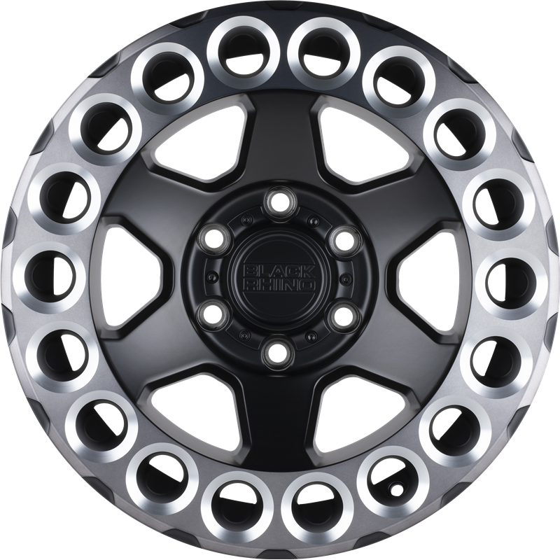 Black Rhino 18x9.5 Odessa Matte Black w/ Machined Tinted Lip and Milled Rings -18mm