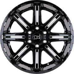 Black Rhino 20x9.5 Rampage Gloss Black w/ Mirror Cut Face +12mm