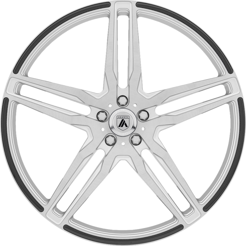 Asanti 20x10.5 ABL-12 Orion Brushed Silver w/ Carbon Fiber Insert +37mm