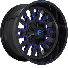 Fuel 20x10 D645 Stroke Gloss Black w/ Candy Blue -19mm