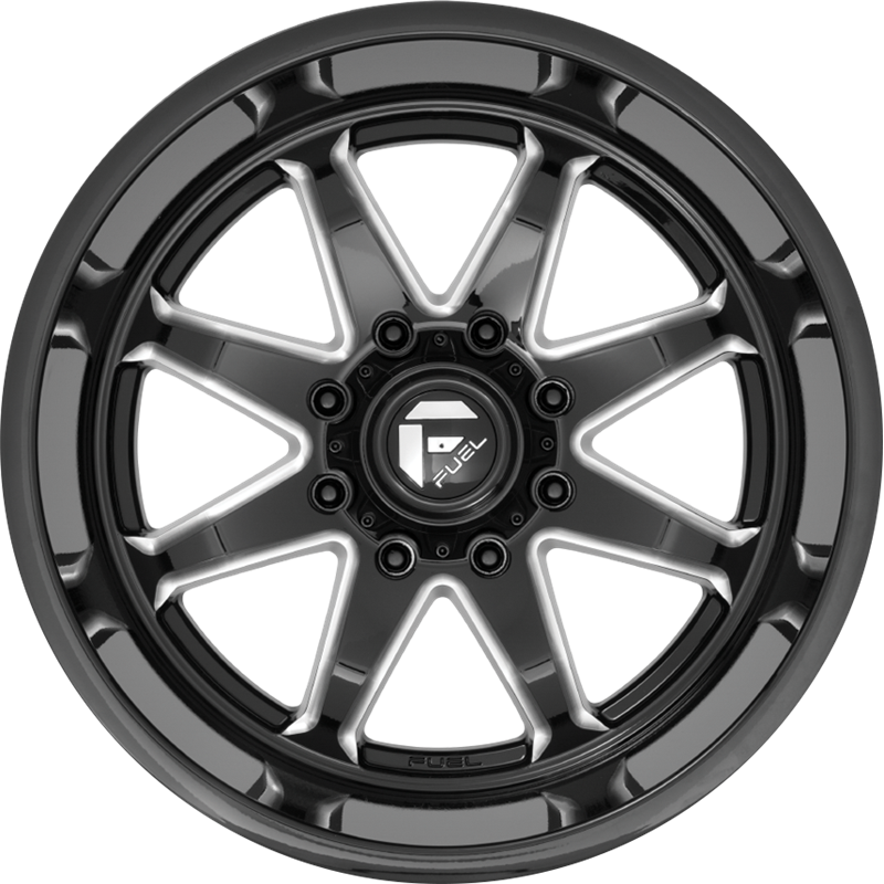 Fuel 20x9 D749 Hammer Gloss Black Milled +1mm