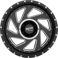 Moto Metal 20x12 MO989 Change Up Gloss Black Milled w/ Brushed Inserts -44mm