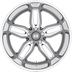 US Mags 18x8 U129 C-Ten Anthracite Milled w/ Diamond Cut Lip +1mm