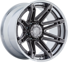 Fuel 20x10 FC401 Brawl Platinum w/ Chrome Lip -18mm