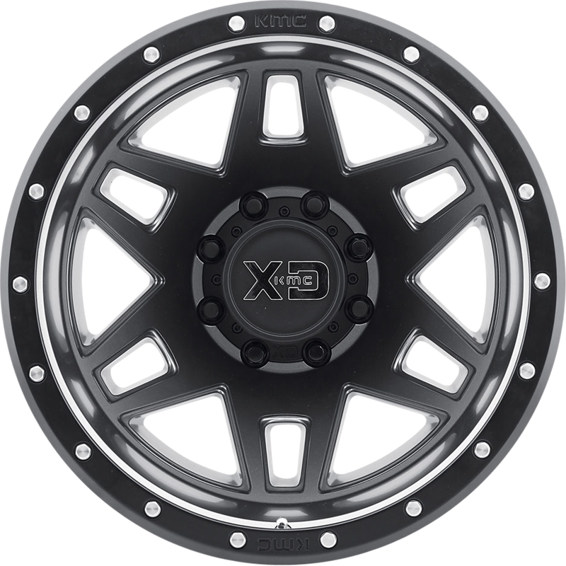 XD 20x8.25 XD130 Machete Dually Satin Black w/ Reinforcing Ring +127mm