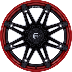 Fuel 20x10 FC401 Brawl Matte Black w/ Candy Red Lip -18mm