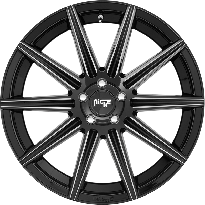 Niche 20x9 M243 Tifosi Gloss Black Milled +35mm