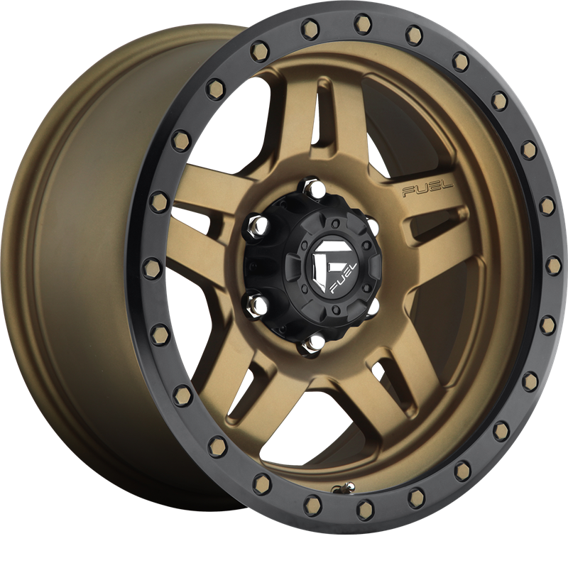 Fuel 17x8.5 D583 Anza Matte Bronze w/ Black Ring +6mm