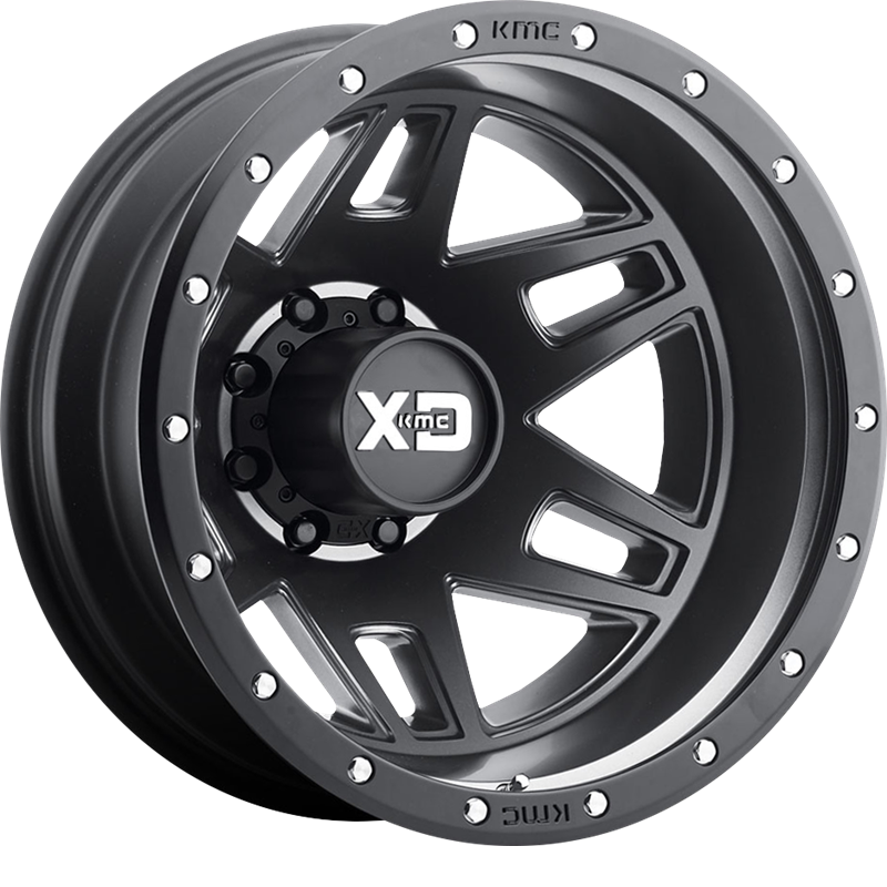 XD 17x6.5 XD130 Machete Dually Satin Black w/ Reinforcing Ring -155mm