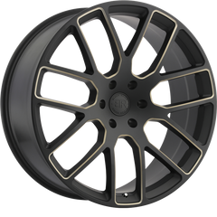 Black Rhino 20x9 Kunene Matte Black w/ Dark Tint Milled Spokes +30mm