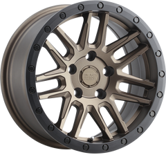 Black Rhino 19x8 Arches Matte Bronze w/ Black Lip Edge and Black Bolts +20mm