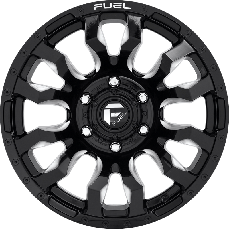 Fuel 20x12 D673 Blitz Gloss Black Milled -44mm