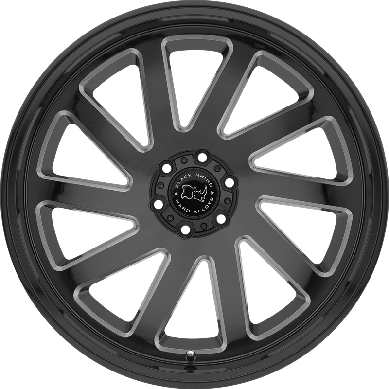 Black Rhino 20x9.5 Thrust Gloss Black w/ Milled Spokes +6mm