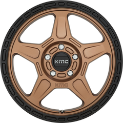 KMC 17x8 KM721 Alpine Matte Bronze w/ Black Lip +38mm