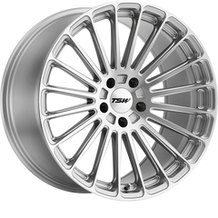 TSW 20x10 Turbina Titanium Silver w/ Mirror Cut Face +44mm