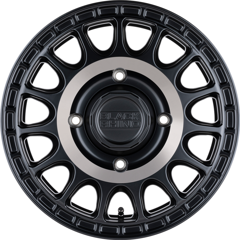 Black Rhino Powersports 15x7 Sandstorm UTV Semi Gloss Black w/ Machined Tint +51mm