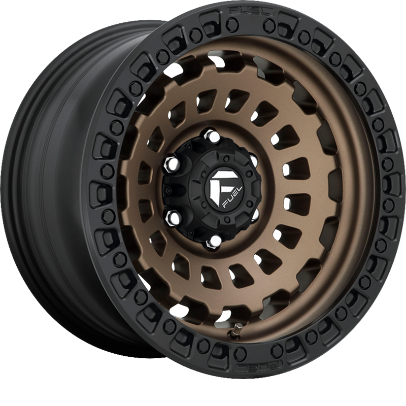 Fuel 17x8.5 D634 Zephyr Matte Bronze w/ Black Ring +25mm