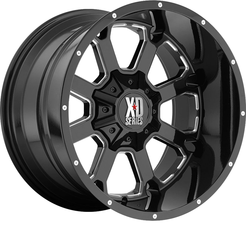 XD 20x10 XD825 Buck 25 Gloss Black Milled -24mm