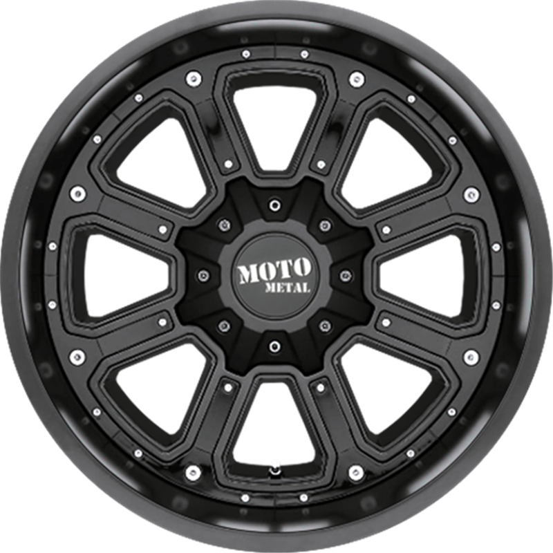 Moto Metal 17x9 MO984 Shift Matte Black w/ Gloss Black Inserts +18mm