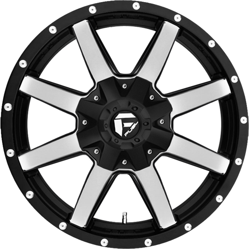 Fuel 20x9 D537 Maverick Matte Black w/ Machined Face +1mm