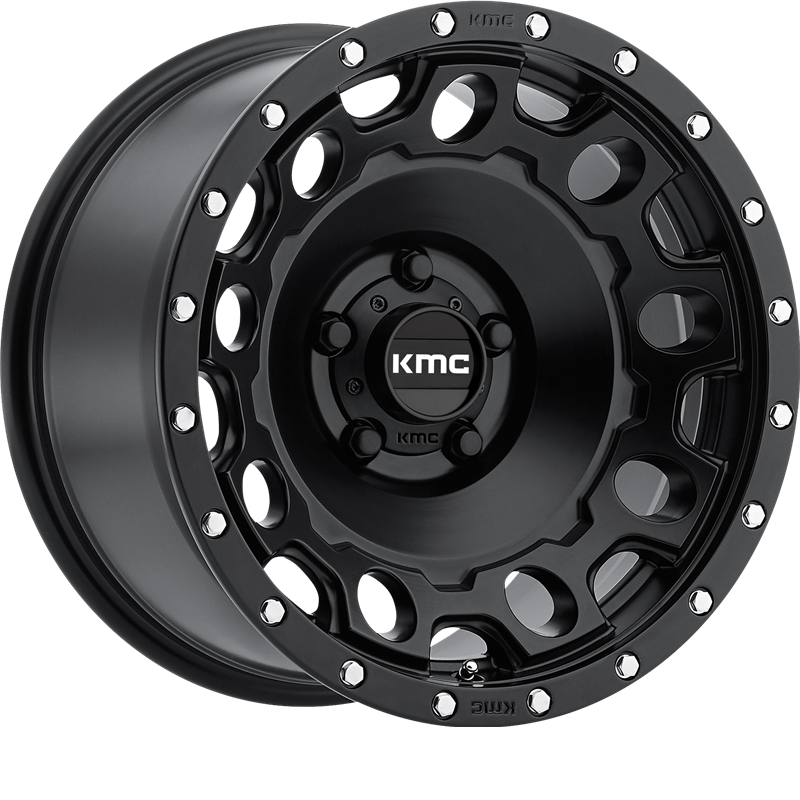 KMC 17x8.5 KM529 Holeshot Satin Black +34mm