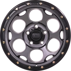 KMC 17x8.5 KM541 Dirty Harry Satin Gray w/ Black Lip +18mm