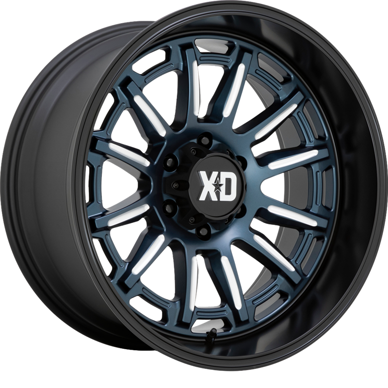 XD 20x9 XD865 Phoenix Metallic Blue Milled w/ Black Lip +0mm