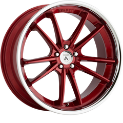 Asanti 20x10.5 ABL-23 Sigma Candy Red w/ Chrome Lip +38mm