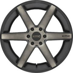 KMC 20x8.5 KM704 District Truck Matte Black w/ Dark Tint +15mm