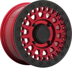 Black Rhino Powersports 15x7 Parker UTV Beadlock Candy Red w/ Black Bead Ring +36mm