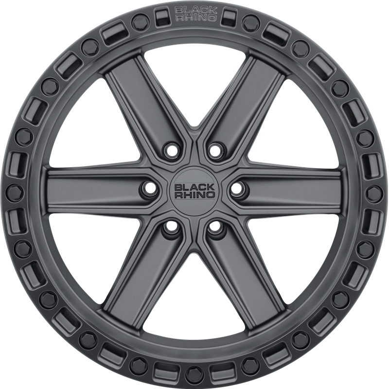 Black Rhino 17x9 Henderson Gunblack w/ Black Lip Edge and Black Bolts +12mm