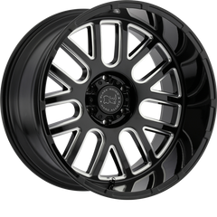 Black Rhino 20x9.5 Pismo Gloss Black w/ Milled Spokes +6mm