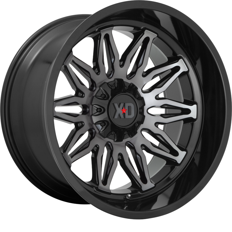 XD 20x10 XD859 Gunner Gloss Black Machined w/ Gray Tint -18mm