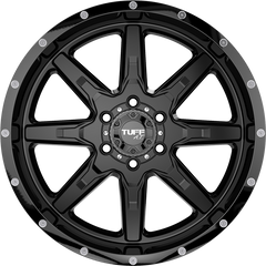 Tuff 18x10 T15 Satin Black w/ Gloss Black Lip -13mm