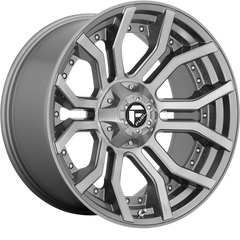 Fuel 20x9 D713 Rage Brushed Gunmetal w/ Tinted Clear Coat +1mm