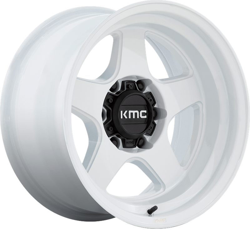 KMC 17x9 KM728 Lobo Gloss White -38mm