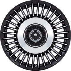 Asanti 20x10.5 ABL-40 Tiara Satin Black w/ Bright Machined Face +45mm