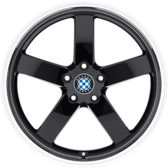 Beyern 17x8 Rapp Gloss Black w/ Mirror Cut Lip +15mm