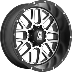 XD 18x9 XD820 Grenade Satin Black w/ Machined Face -12mm