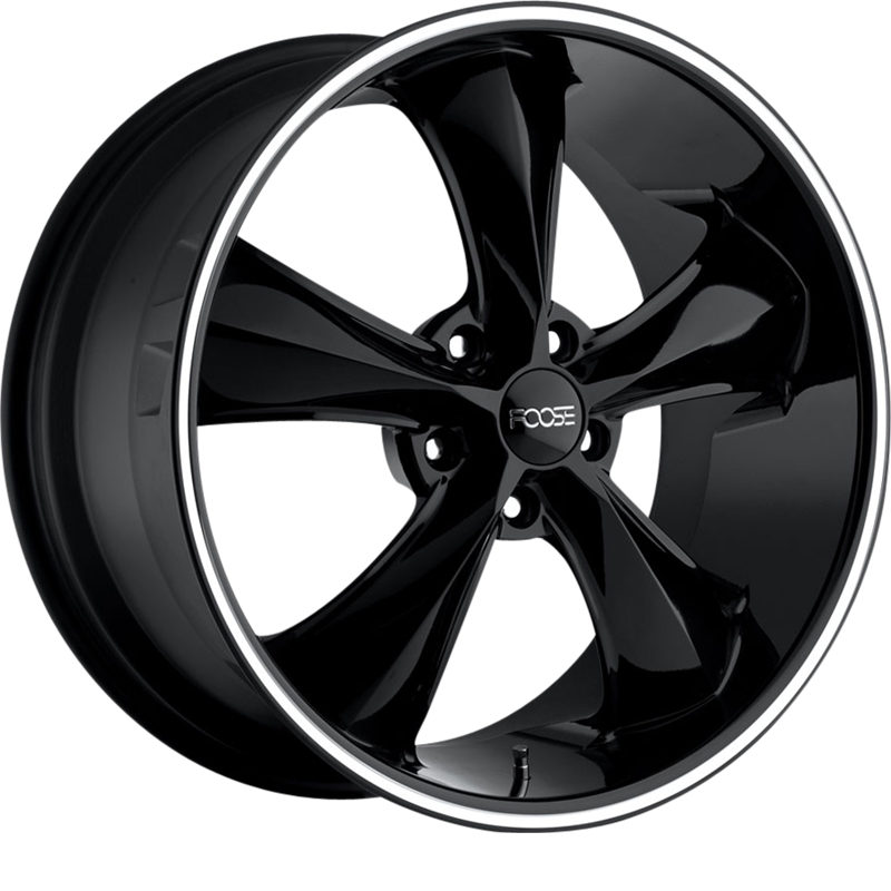 Foose 18x8.5 F104 Legend Gloss Black Milled +34mm